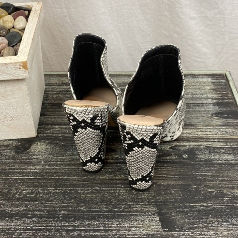 Aldo Ivory & Gray Snake Python Print Block Heel S… - image 3